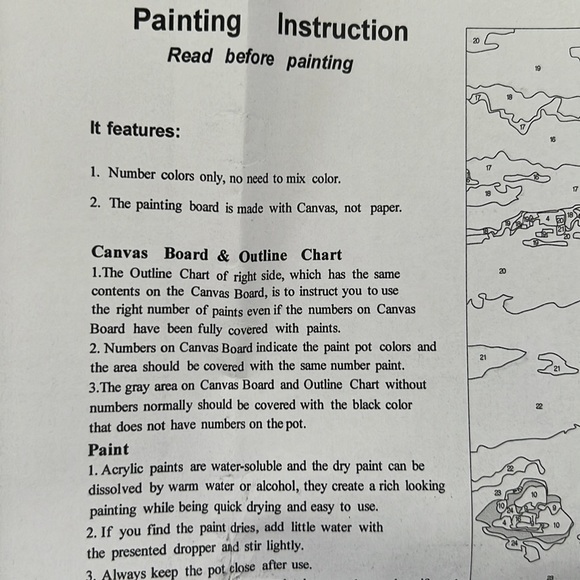 Greece DIY PBN-Paint by Numbers Aesthete Greece 16-by-20 inches Frameless, NEW - Picture 9 of 16